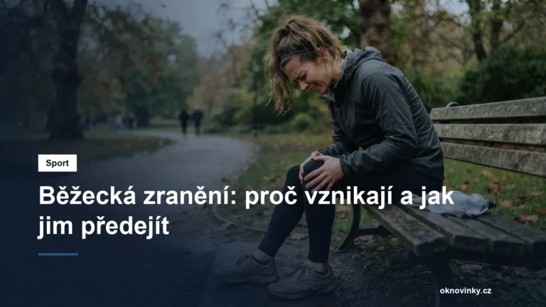 Běžec sedící na lavičce a držící si koleno