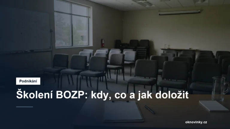Školení BOZP: kdy, co a jak doložit