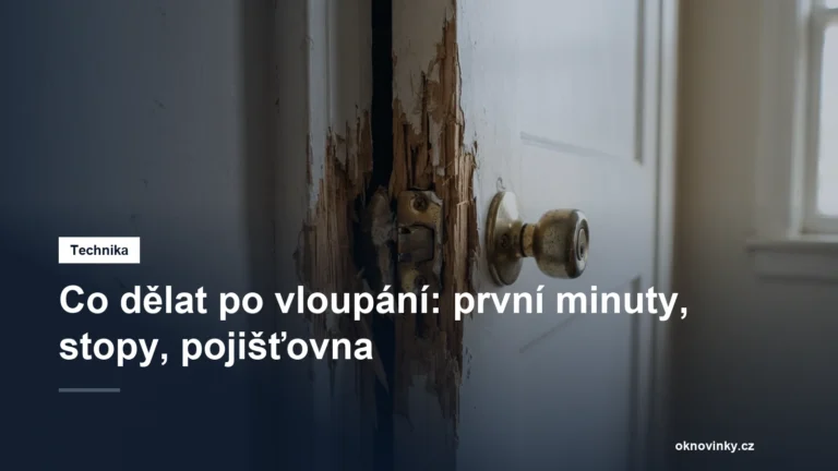 Poškozený rám dveří po vypáčení