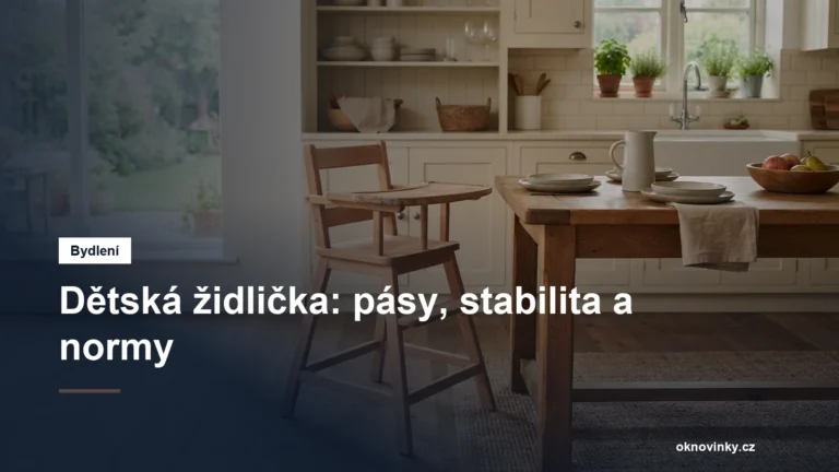 Dětská židlička: pásy, stabilita a normy