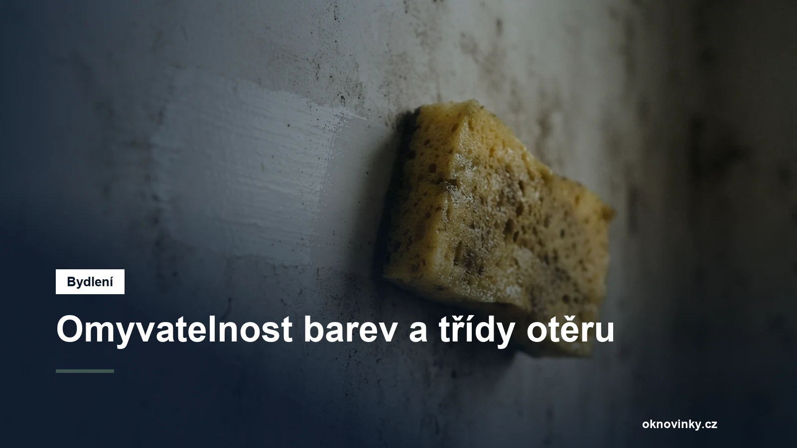 Omyvatelnost barev a třídy otěru