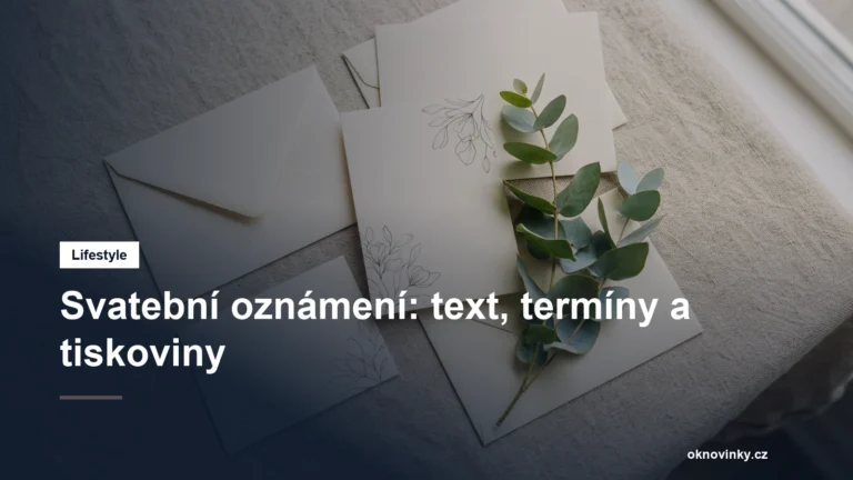 Svatební oznámení: text, termíny a tiskoviny